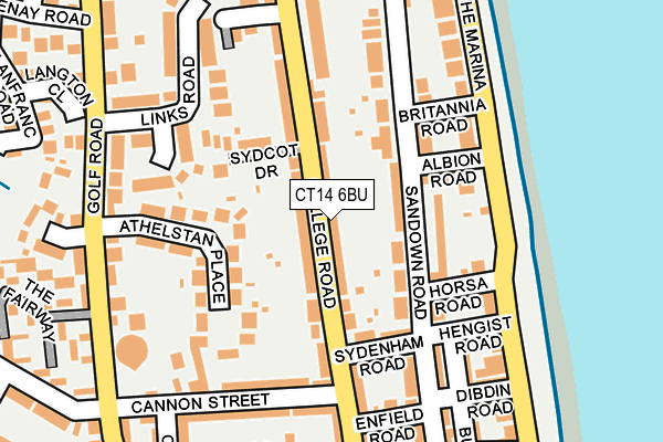 CT14 6BU map - OS OpenMap – Local (Ordnance Survey)