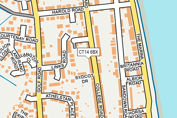 CT14 6BX map - OS OpenMap – Local (Ordnance Survey)