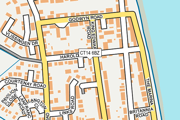CT14 6BZ map - OS OpenMap – Local (Ordnance Survey)
