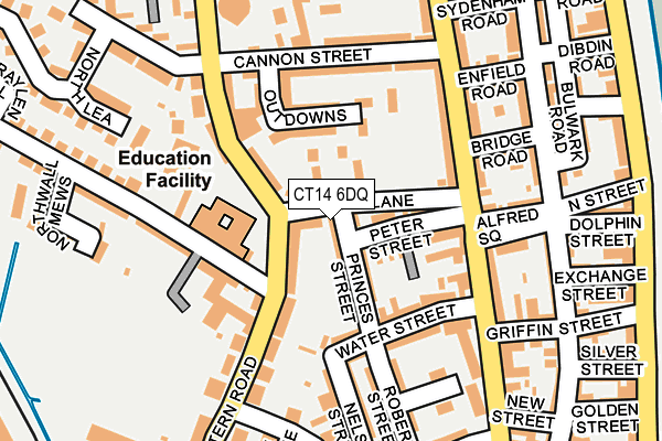 CT14 6DQ map - OS OpenMap – Local (Ordnance Survey)
