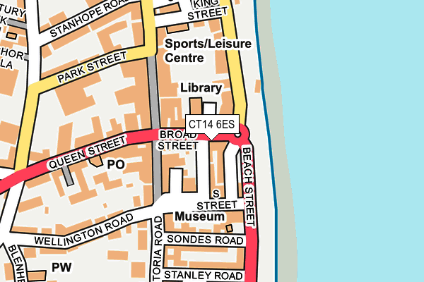 CT14 6ES map - OS OpenMap – Local (Ordnance Survey)