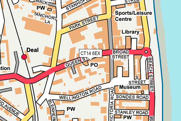 CT14 6EX map - OS OpenMap – Local (Ordnance Survey)