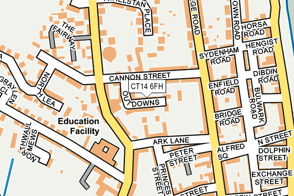 CT14 6FH map - OS OpenMap – Local (Ordnance Survey)