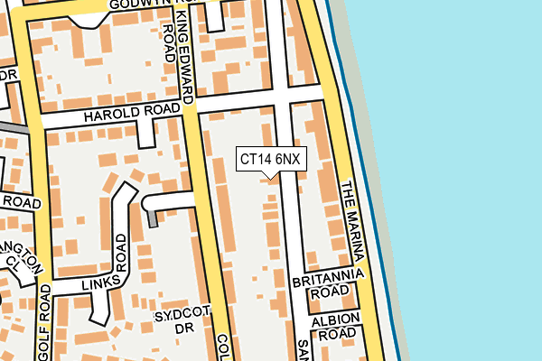 CT14 6NX map - OS OpenMap – Local (Ordnance Survey)