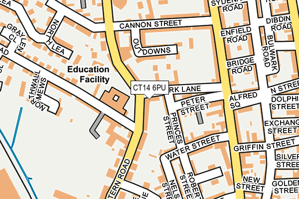 CT14 6PU map - OS OpenMap – Local (Ordnance Survey)