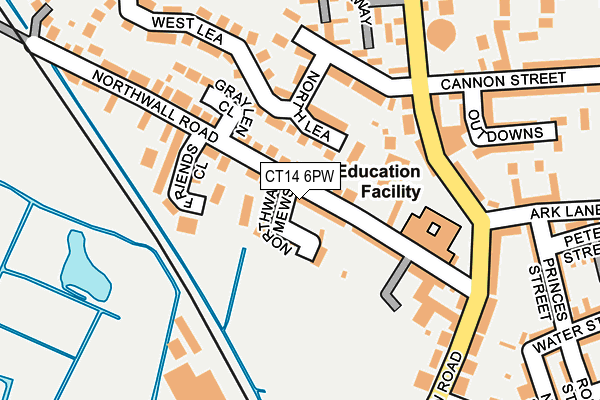 CT14 6PW map - OS OpenMap – Local (Ordnance Survey)