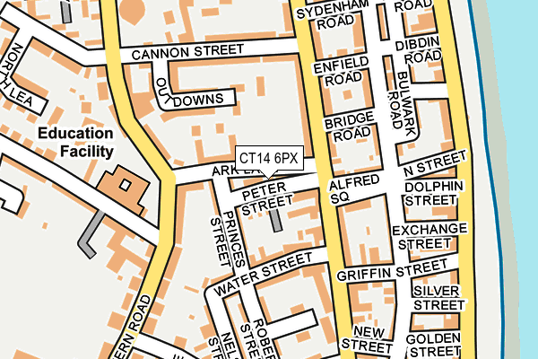 CT14 6PX map - OS OpenMap – Local (Ordnance Survey)