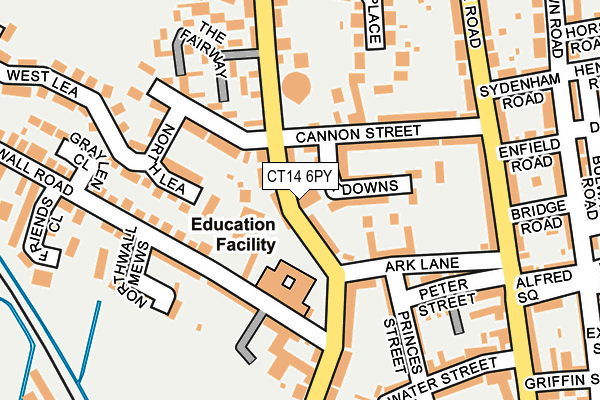 CT14 6PY map - OS OpenMap – Local (Ordnance Survey)