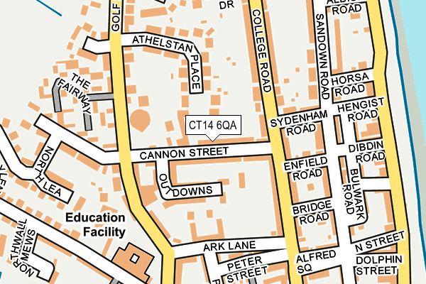 CT14 6QA map - OS OpenMap – Local (Ordnance Survey)