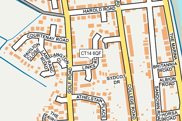 CT14 6QF map - OS OpenMap – Local (Ordnance Survey)