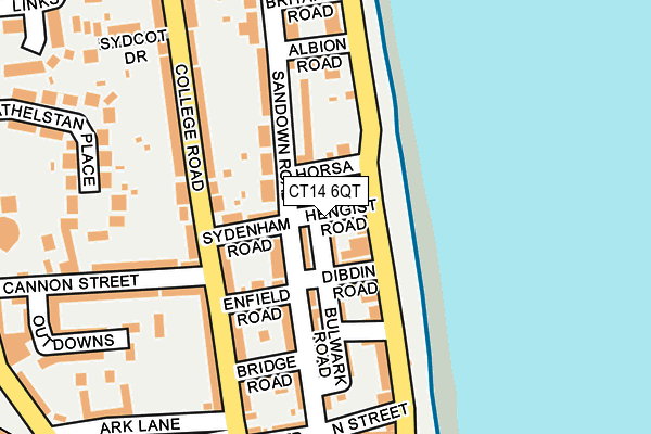 CT14 6QT map - OS OpenMap – Local (Ordnance Survey)