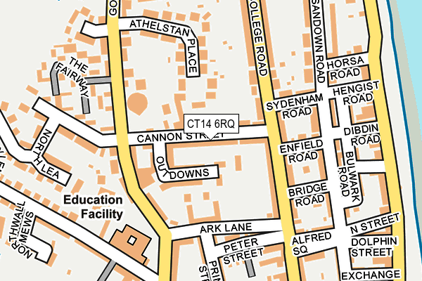 CT14 6RQ map - OS OpenMap – Local (Ordnance Survey)