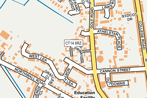 CT14 6RZ map - OS OpenMap – Local (Ordnance Survey)