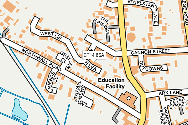 CT14 6SA map - OS OpenMap – Local (Ordnance Survey)