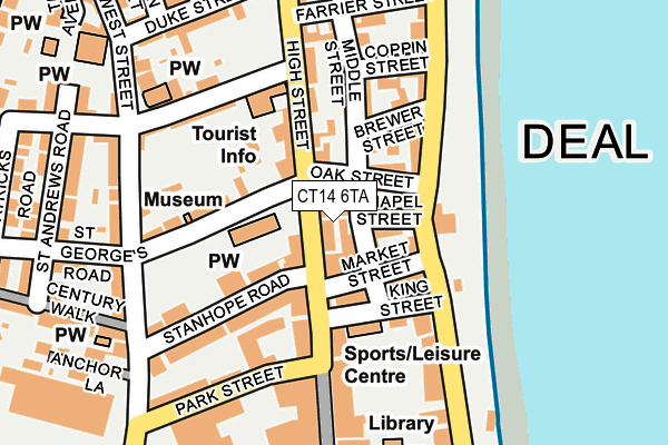 CT14 6TA map - OS OpenMap – Local (Ordnance Survey)