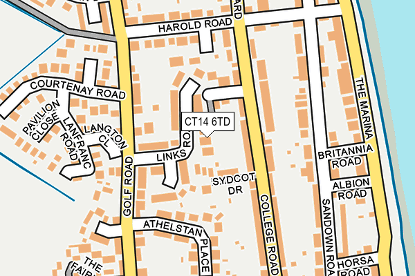 CT14 6TD map - OS OpenMap – Local (Ordnance Survey)