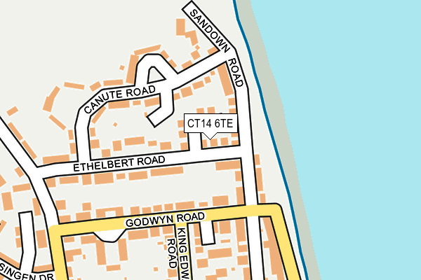 CT14 6TE map - OS OpenMap – Local (Ordnance Survey)