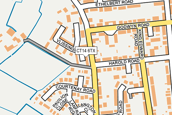 CT14 6TX map - OS OpenMap – Local (Ordnance Survey)