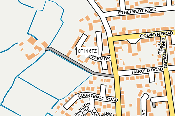 CT14 6TZ map - OS OpenMap – Local (Ordnance Survey)