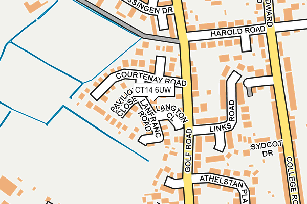 CT14 6UW map - OS OpenMap – Local (Ordnance Survey)