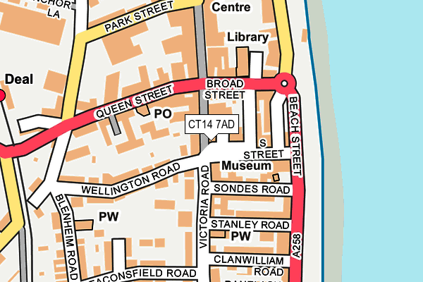 CT14 7AD map - OS OpenMap – Local (Ordnance Survey)