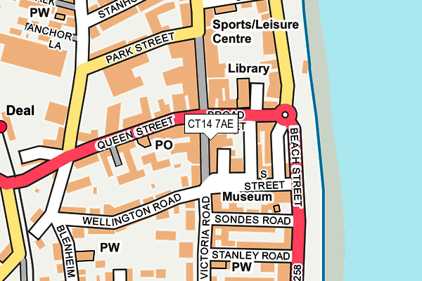 CT14 7AE map - OS OpenMap – Local (Ordnance Survey)