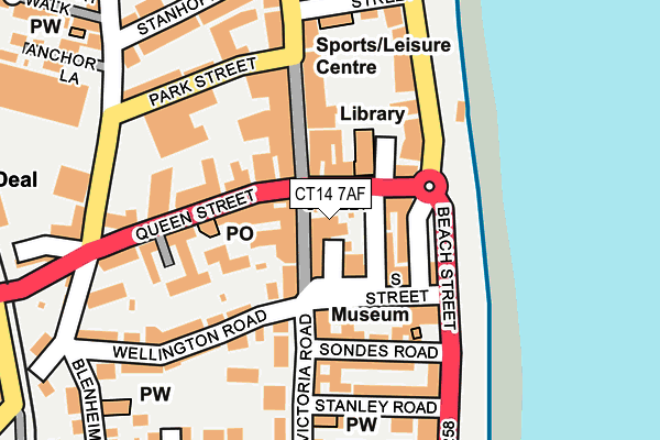 CT14 7AF map - OS OpenMap – Local (Ordnance Survey)