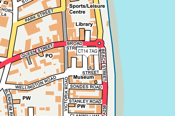 CT14 7AG map - OS OpenMap – Local (Ordnance Survey)