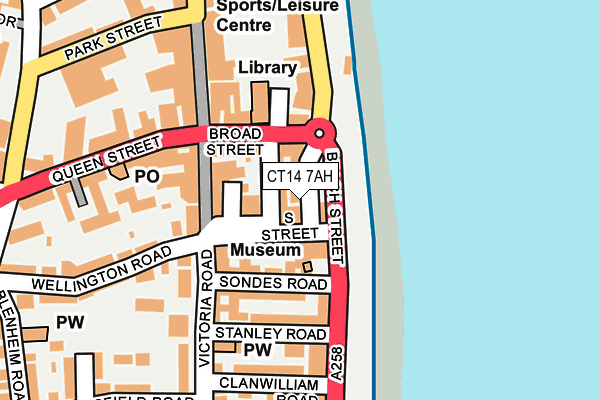 CT14 7AH map - OS OpenMap – Local (Ordnance Survey)