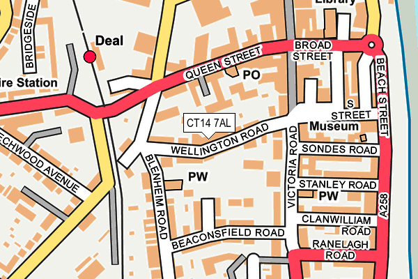 CT14 7AL map - OS OpenMap – Local (Ordnance Survey)