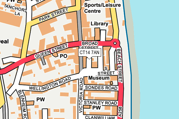 CT14 7AN map - OS OpenMap – Local (Ordnance Survey)