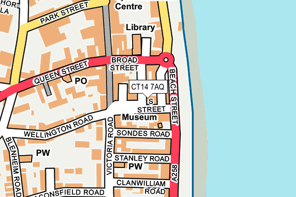 CT14 7AQ map - OS OpenMap – Local (Ordnance Survey)