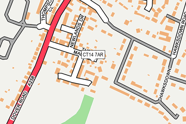 CT14 7AR map - OS OpenMap – Local (Ordnance Survey)