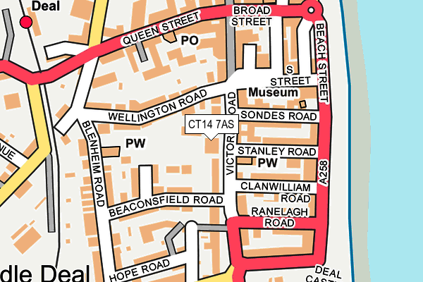 CT14 7AS map - OS OpenMap – Local (Ordnance Survey)