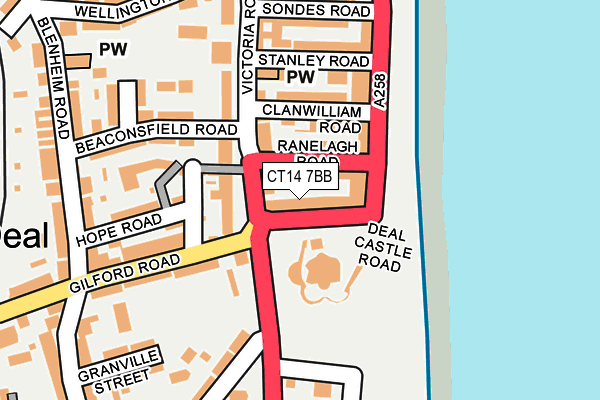 Map of 2 DEAL CASTLE ROAD MANAGEMENT LTD at local scale