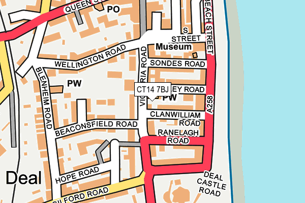 CT14 7BJ map - OS OpenMap – Local (Ordnance Survey)