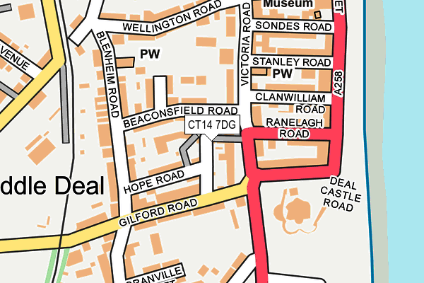 CT14 7DG map - OS OpenMap – Local (Ordnance Survey)