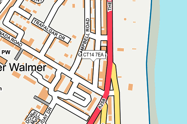 CT14 7EA map - OS OpenMap – Local (Ordnance Survey)