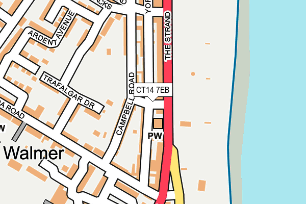 CT14 7EB map - OS OpenMap – Local (Ordnance Survey)