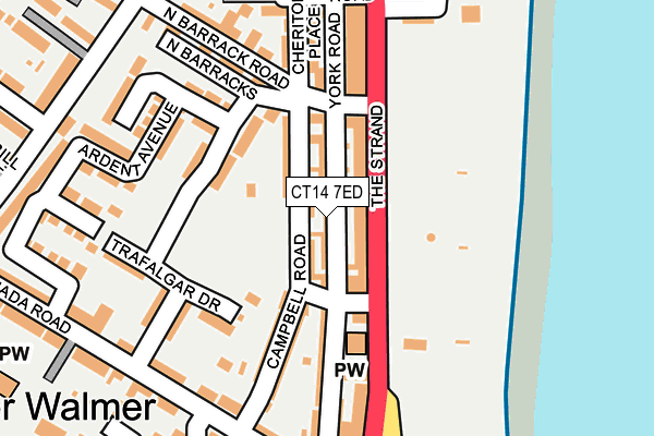 CT14 7ED map - OS OpenMap – Local (Ordnance Survey)