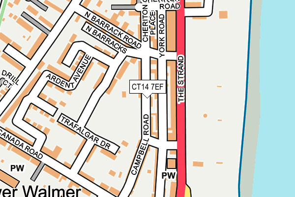 CT14 7EF map - OS OpenMap – Local (Ordnance Survey)