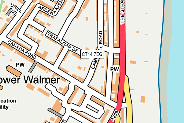 CT14 7EG map - OS OpenMap – Local (Ordnance Survey)