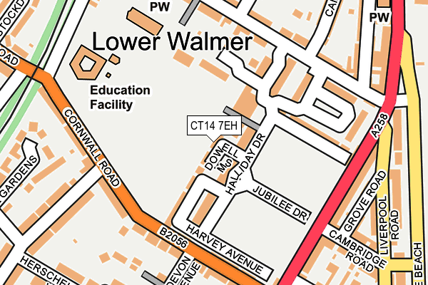 CT14 7EH map - OS OpenMap – Local (Ordnance Survey)