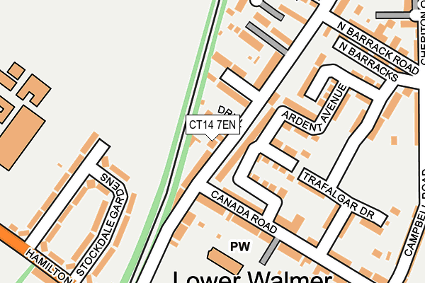 CT14 7EN map - OS OpenMap – Local (Ordnance Survey)