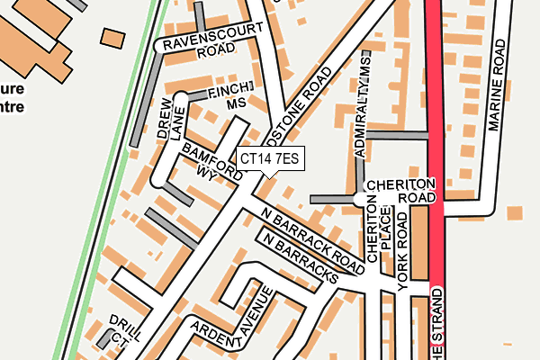 CT14 7ES map - OS OpenMap – Local (Ordnance Survey)