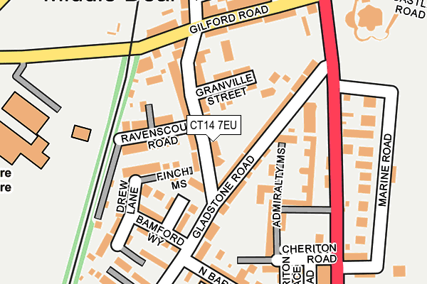 CT14 7EU map - OS OpenMap – Local (Ordnance Survey)