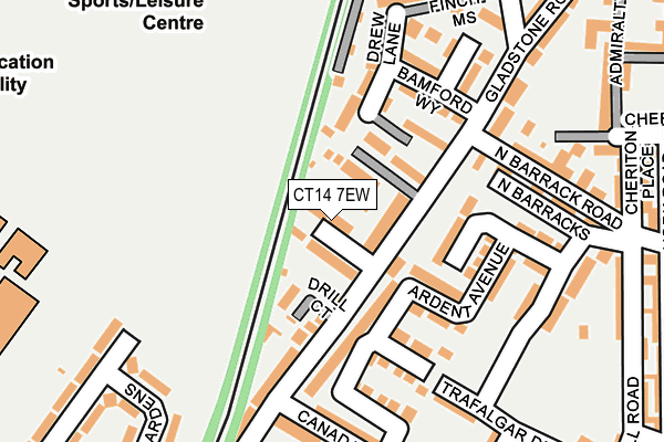 CT14 7EW map - OS OpenMap – Local (Ordnance Survey)