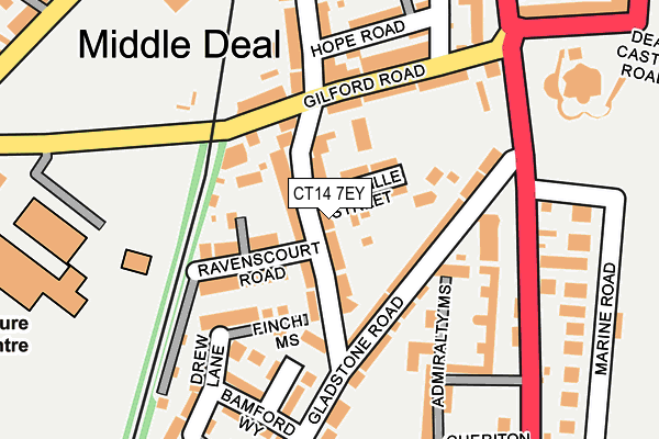 CT14 7EY map - OS OpenMap – Local (Ordnance Survey)