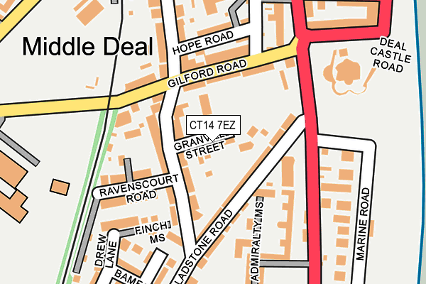 CT14 7EZ map - OS OpenMap – Local (Ordnance Survey)