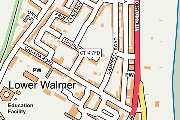 CT14 7FD map - OS OpenMap – Local (Ordnance Survey)